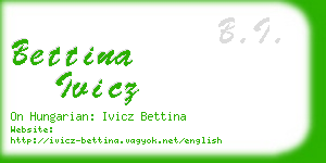 bettina ivicz business card